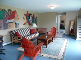 Lower level of Northfield Vermont vacation rental house